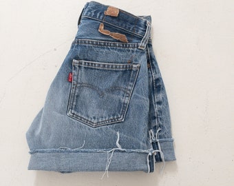 Jaren '80 Vintage Levis 501 Selvedge Shorts Maat M 23 - 24