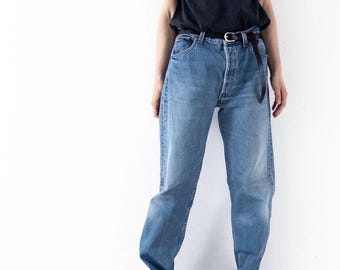 Vintage Levi's 501 Jeans | W34 L36 | Made in Poland | 2001 | Classic Mid Blue Boyfriend Button Fly Denim