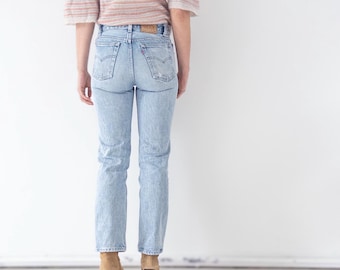 Made in USA Levi's 501 W26 L33 1998 Vintage White Levis 501 Women