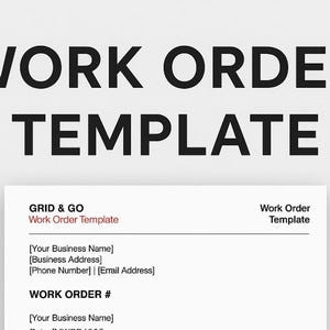 Work Order Template | Editable Google Docs Form for Contractors, Field Crews & Service Businesses