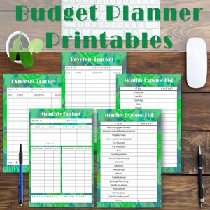 Monthly Budget Planner Printables, Budgeting Sheets, Expense Tracker, Revenue Tracker, Financial Planning