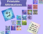 Printable Affirmation Cards, Motivational Images, Inspirational Quotes, Mindset Cards, Printable Stickers, Manifestation Print