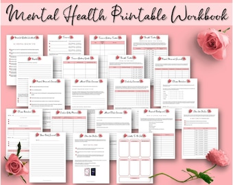 Printable Mental Health Journal, Mental Wellness Planner, Therapy Workbook, Anxiety Worksheets, Trauma Healing Journal, Personal Growth