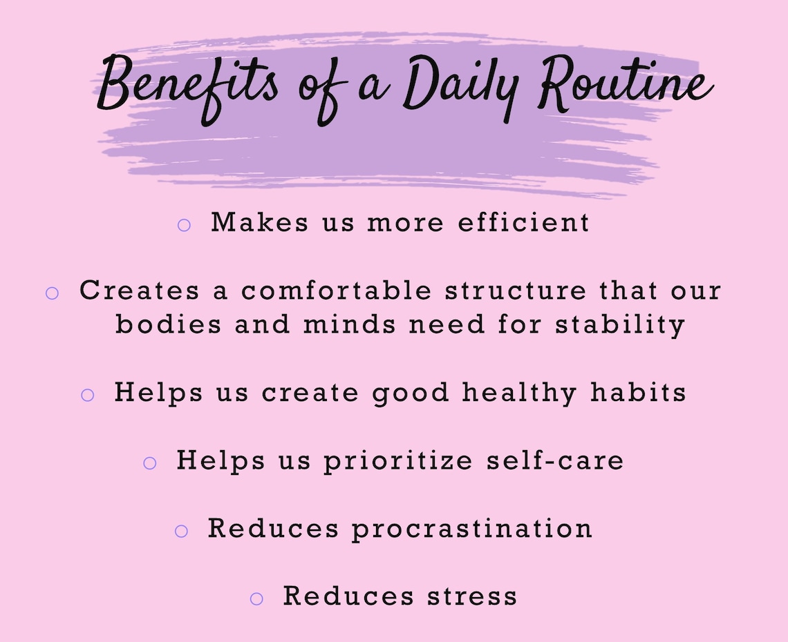 Printable Daily Routine Planner, Routine Chart, Morning Routine ...