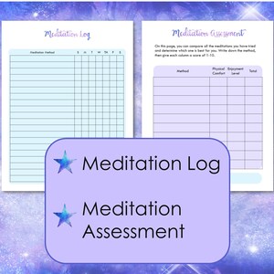 Printable Meditation Journal, Mindfulness Workbook, Meditation for ...
