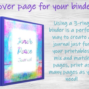 Inner Peace Journal, Printable Journal, Guided Journal Pages, Finding Peace, Mindfulness Journal, Mental Health, Self Care, Anxiety Relief image 5