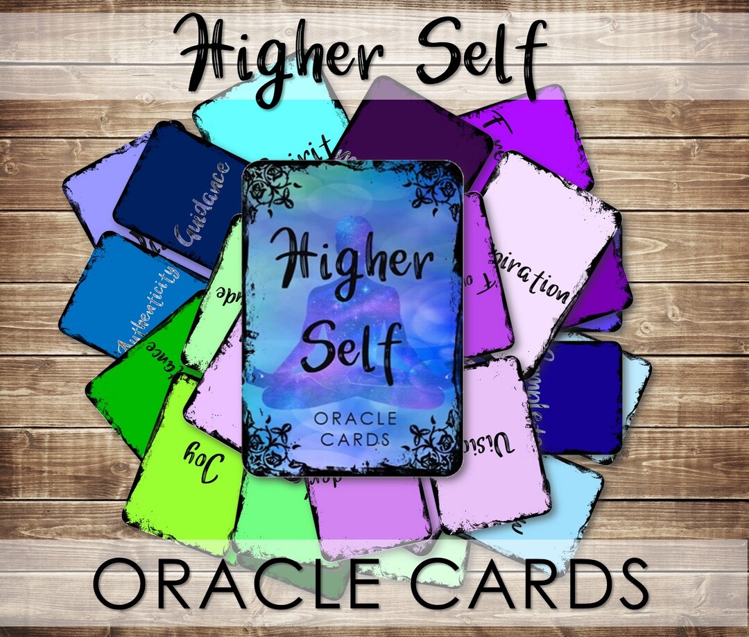 Printable Oracle Cards, Higher Self Oracle Deck, Meditation Tools ...