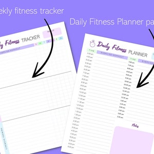 Fitness Planner Printable, Exercise Planner, Fitness Tracker, Exercise ...