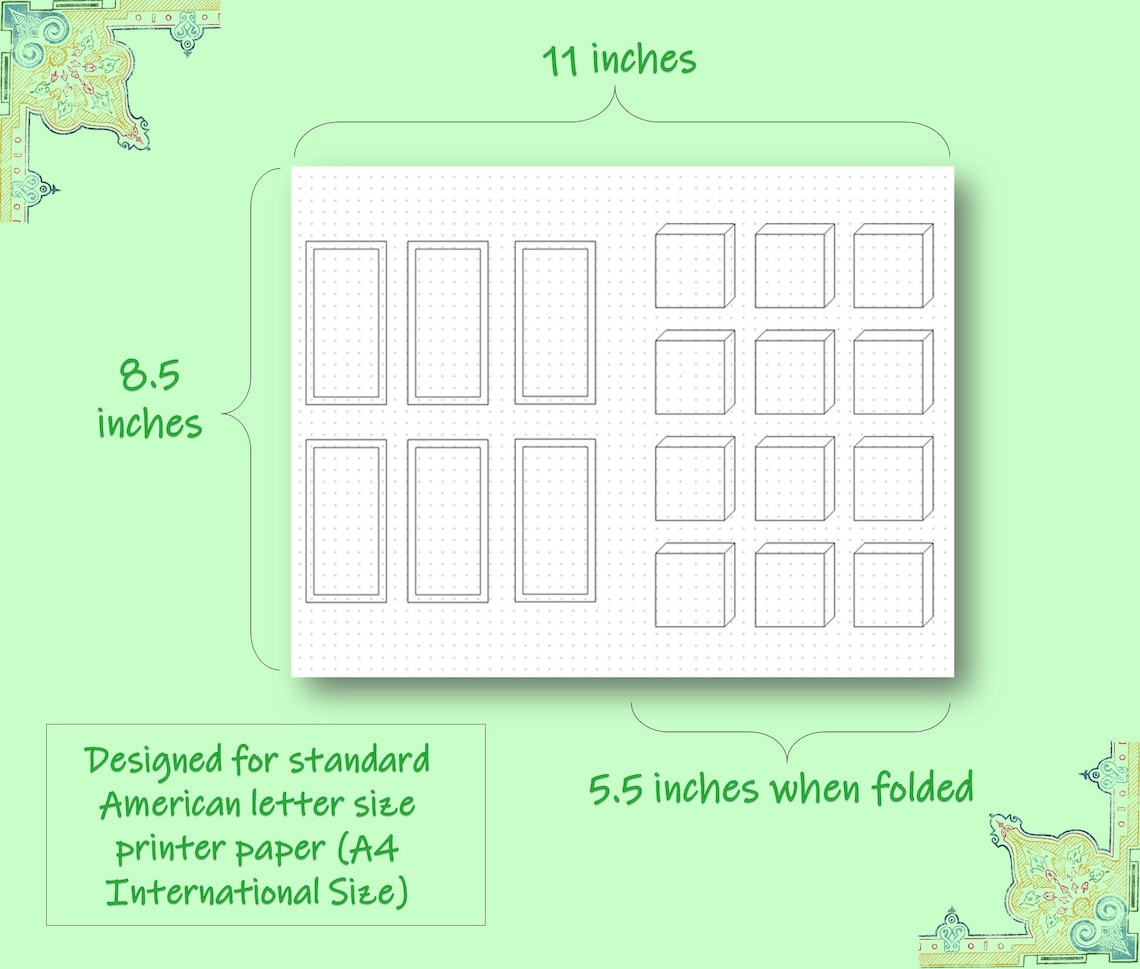 Printable Bujo Dot Grid Paper Journal Template Dotted - Etsy
