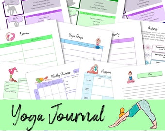 Yoga Journal Printable, Yoga Planner, Yoga Lovers, Yoga Gift