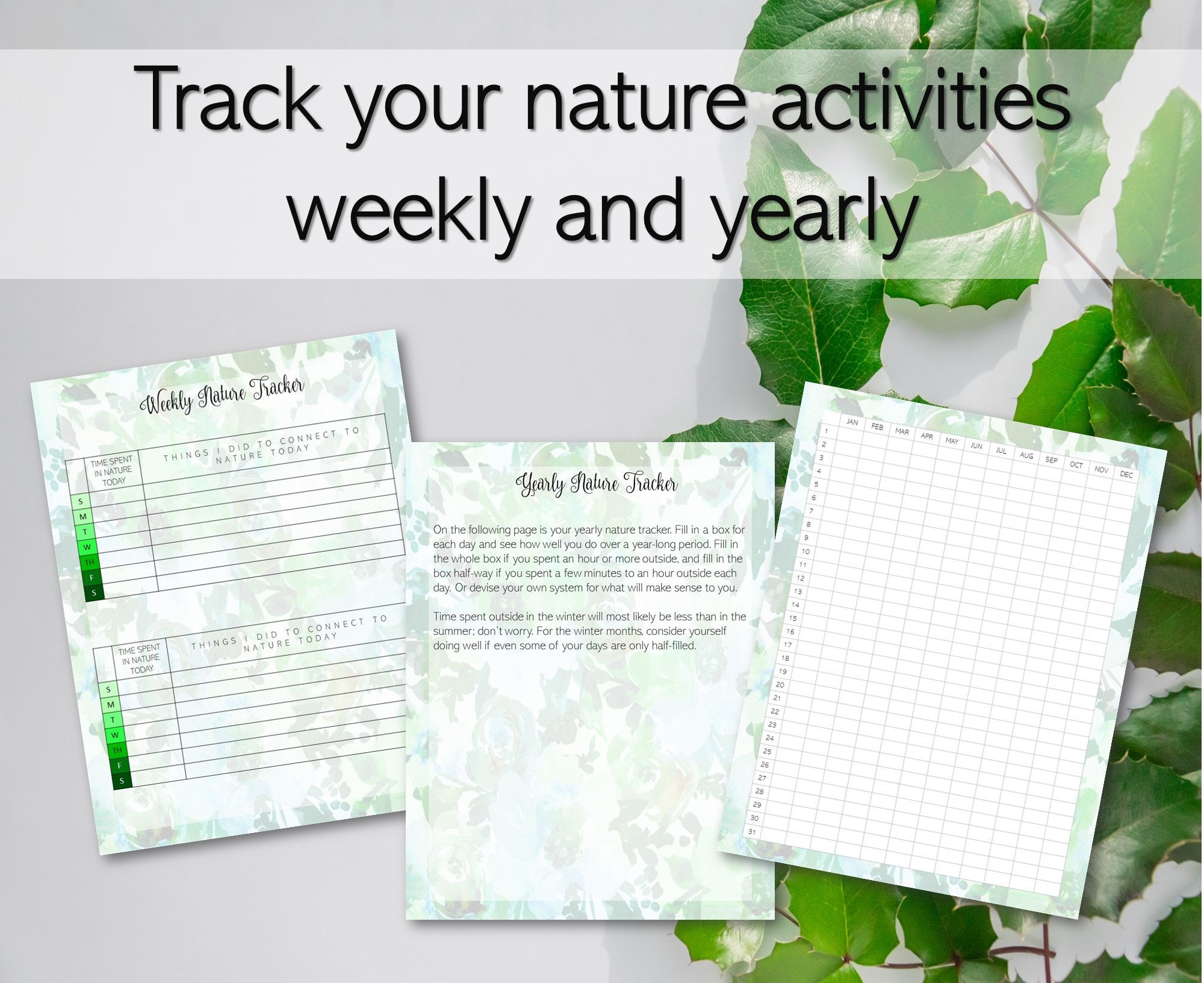 Printable Nature Journal Nature Journal Prompts (Instant Download) Etsy
