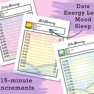 Printable Daily Routine Planner, Routine Chart, Morning Routine, Evening Routine, Morning and Evening Planner, Nighttime Routine, Self Care image 3