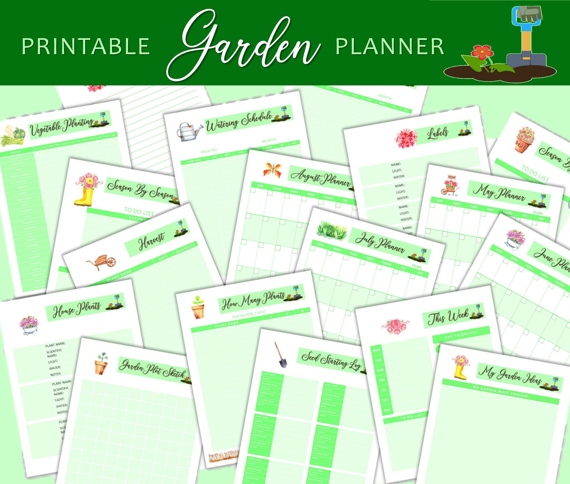 Printable Garden Planner, Gardening Journal, Seed Starting, Garden ...