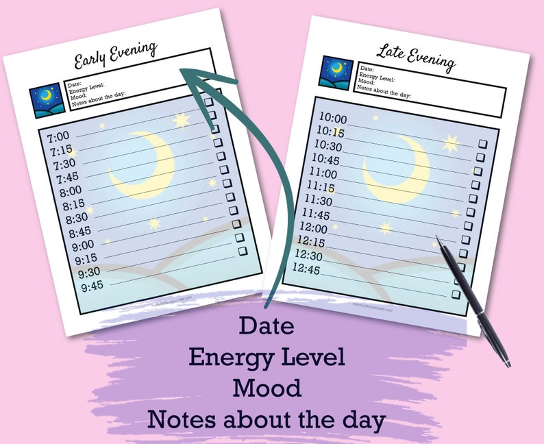 Printable Daily Routine Planner, Routine Chart, Morning Routine, Evening Routine, Morning and Evening Planner, Nighttime Routine, Self Care image 4