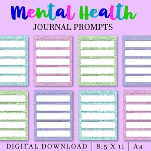 Mental Health Journal Prompts, Printable Journal Prompts, Worry Journal, Negative Thoughts Worksheets, Anxiety Journal, Guided Journal