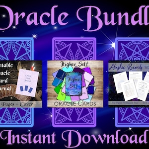 Oracle Bundle, Spiritual Bundle, Printable Oracle, Divination Tools, Intuitive Journal, Higher Self, Akashic Records, Spiritual Gift