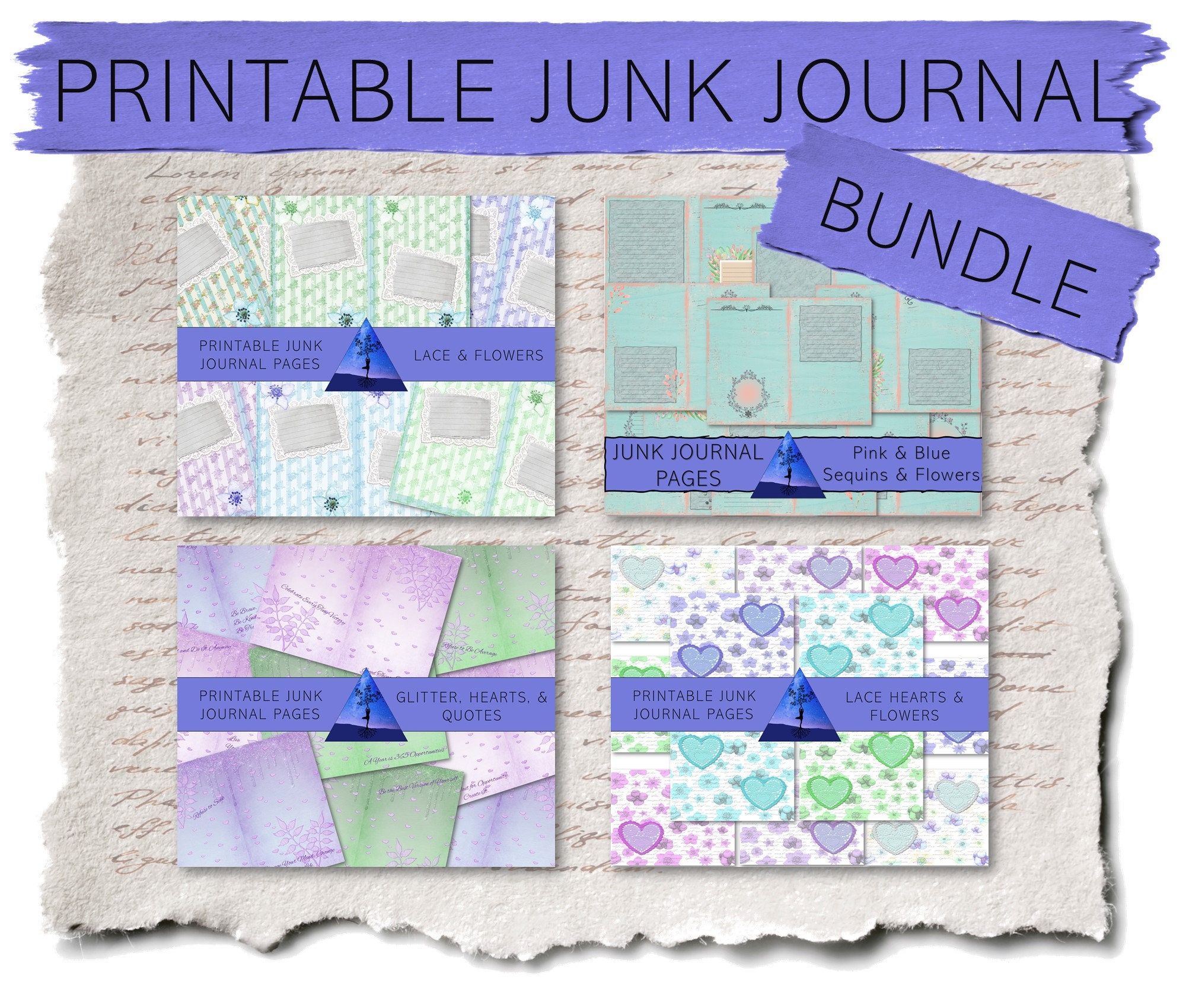 Printable Junk Journal Bundle, Junk Journaling Pages, Paper Craft Kit ...