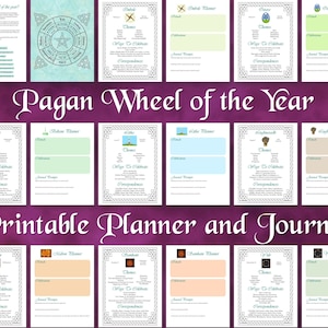 Printable Wheel of the Year Planner, Grimoire Pages, Book of Shadows, Sabbat Planner, Pagan Sabbats, Wiccan Journal, Witchcraft PDF
