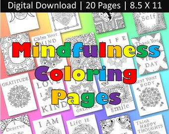 Mindfulness Coloring Pages: Stress Relief Adult Coloring Book