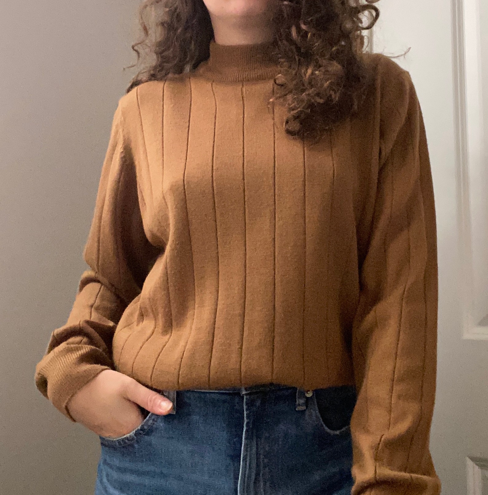 Suéter Vintage Marrón para Mujer Etsy