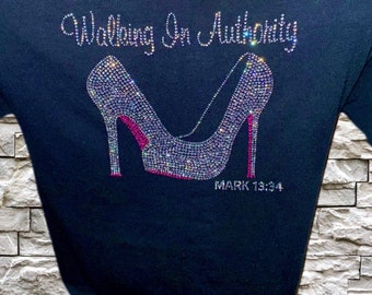 Christian Bling Rhinestone tee