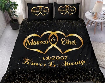 Forever and Always Personalized Bedding Set Personalized - Etsy