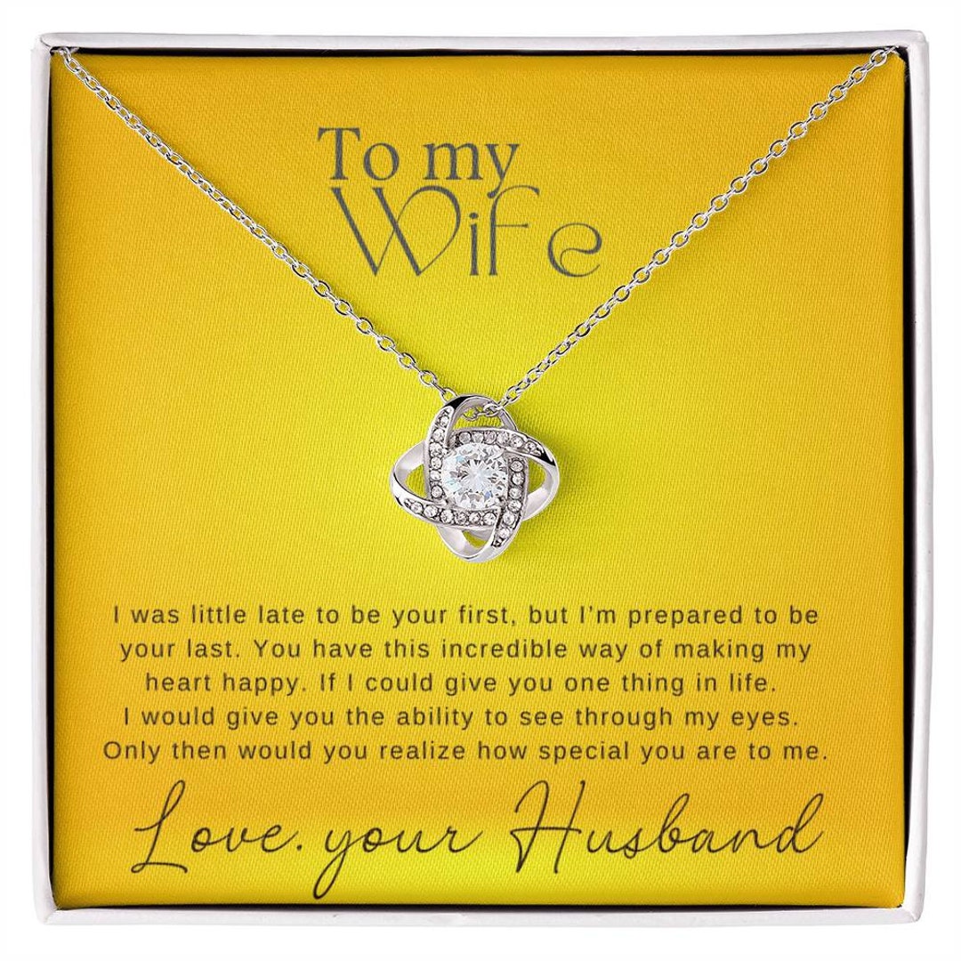 To My Wife Love Knot Necklace Anniversary Gift for Wife Etsy