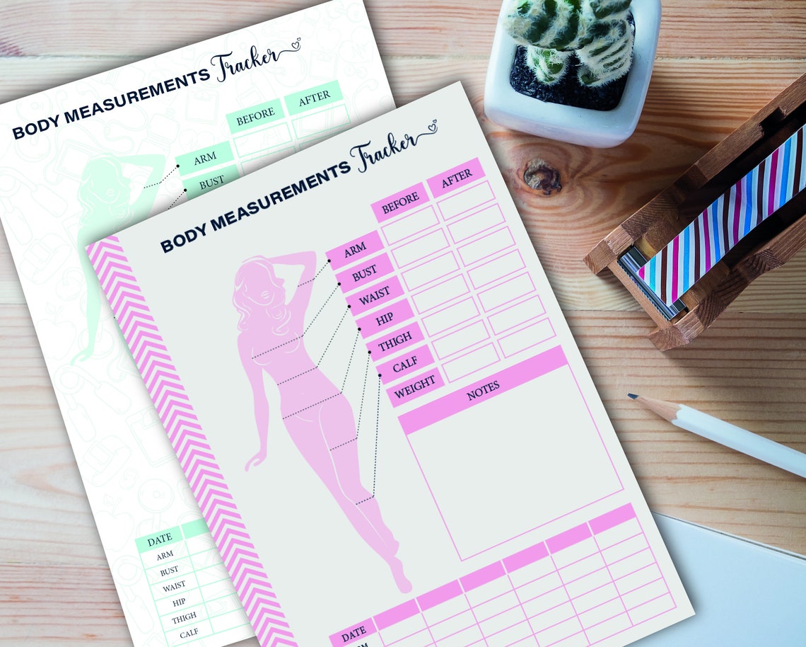 Body Progress Tracker Printable Body Measurements Tracker - Etsy