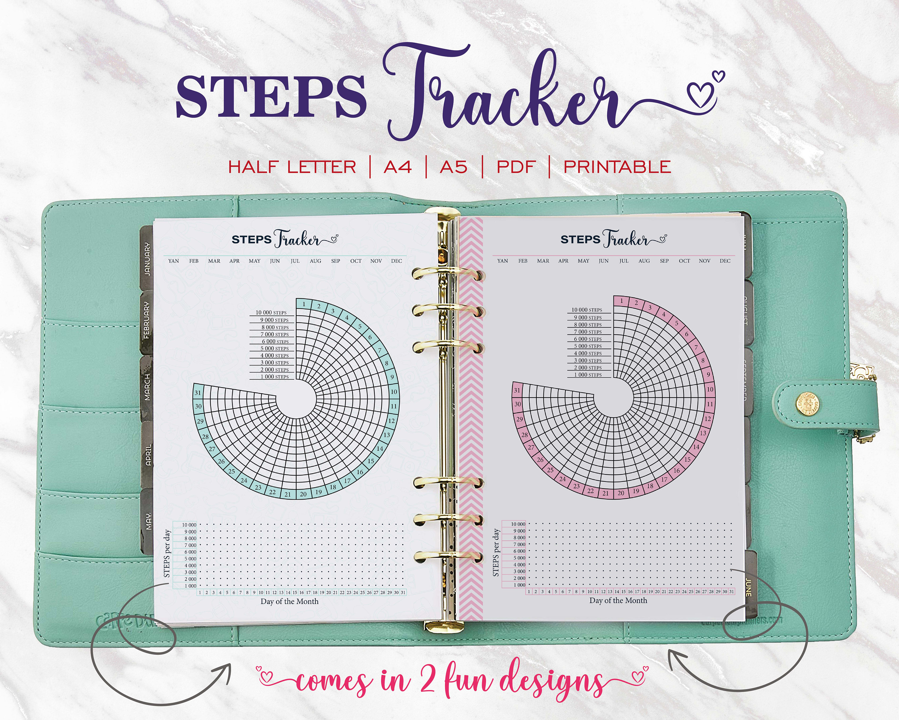 Printable Step Tracker Walking Tracker Daily Walking Log Etsy Australia