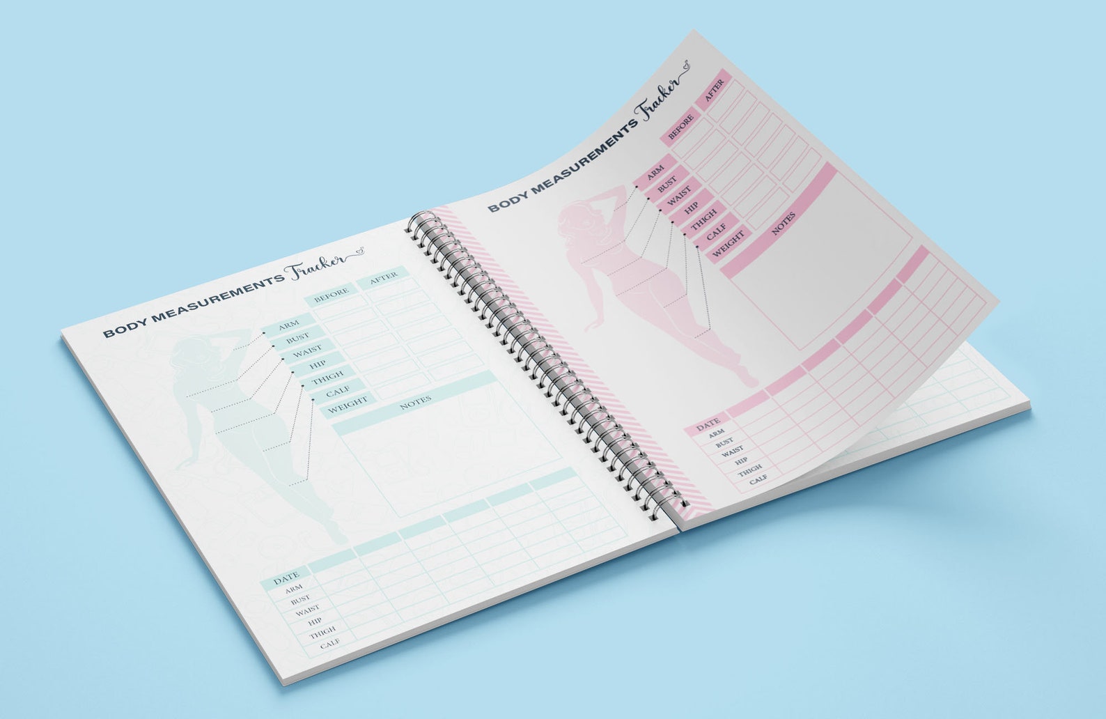 Body Progress Tracker Printable Body Measurements Tracker - Etsy