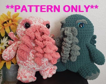 PATRÓN Cthulhu de ganchillo/ Bebé Cthulhu/ H.P. Mitos de Lovecraft/ La llamada de Cthulhu/ Horror/ Monstruo/D&D crochet