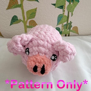 SOLO PATRÓN Chubby Buddy Pig/cerdo de crochet/ patrón de peluche de cerdito/ patrón de crochet fácil y rápido imagen 3