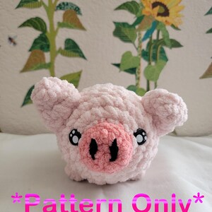 SOLO PATRÓN Chubby Buddy Pig/cerdo de crochet/ patrón de peluche de cerdito/ patrón de crochet fácil y rápido imagen 5