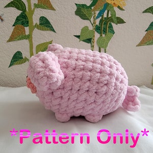 SOLO PATRÓN Chubby Buddy Pig/cerdo de crochet/ patrón de peluche de cerdito/ patrón de crochet fácil y rápido imagen 4
