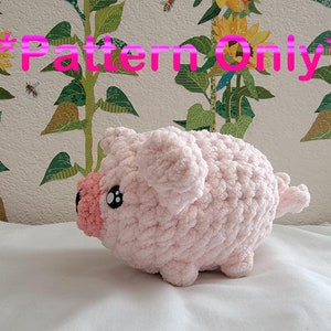 SOLO PATRÓN Chubby Buddy Pig/cerdo de crochet/ patrón de peluche de cerdito/ patrón de crochet fácil y rápido imagen 6