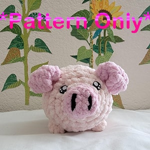 SOLO PATRÓN Chubby Buddy Pig/cerdo de crochet/ patrón de peluche de cerdito/ patrón de crochet fácil y rápido imagen 1