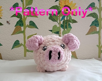 PATTERN ONLY Chubby Buddy Pig/ crochet pig/ piggy plush pattern/ quick easy crochet pattern