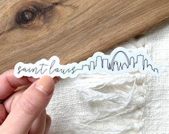 WHOLESALE 8 Pack | Saint Louis Skyline | Sticker | Laptop, Water Bottle, Journal | City Skyline