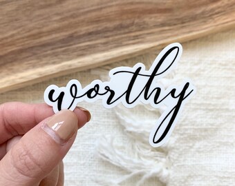WHOLESALE 20 Pack | Worthy | Sticker | Laptop, Water Bottle, Journal | Worth