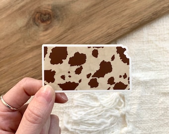 WHOLESALE 50 Pack | Kansas Cow Hide | Sticker | Laptop, Water Bottle, Journal | Cow Hide Print