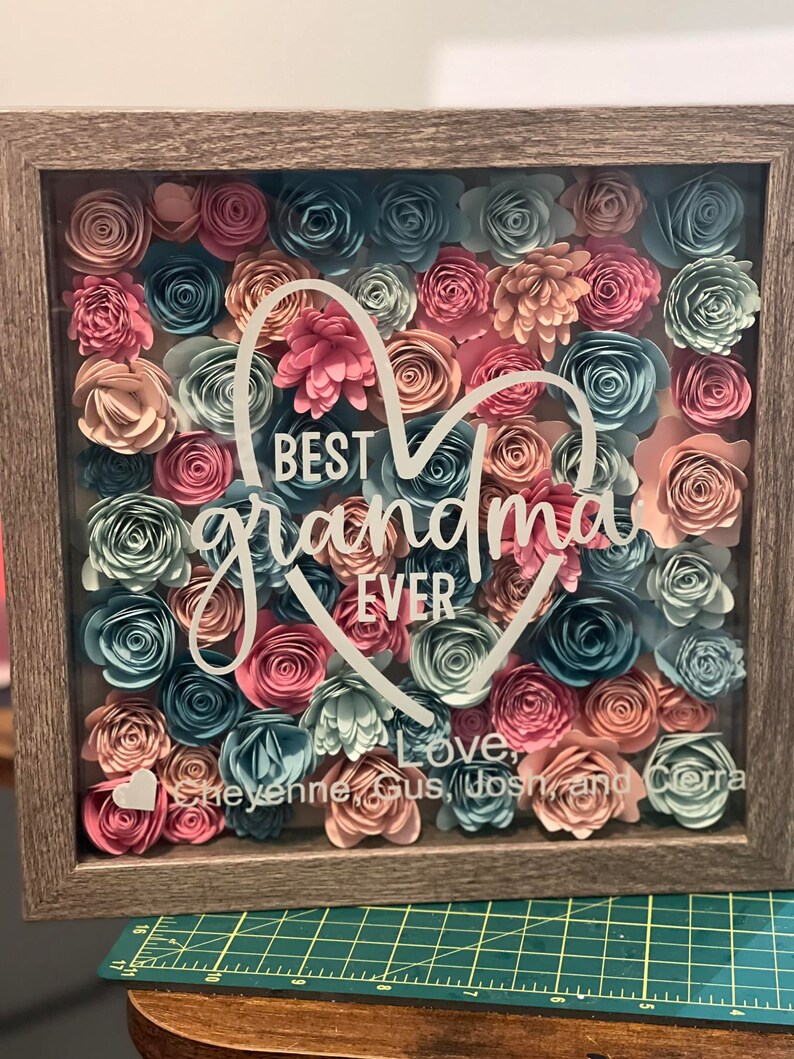 Flower Shadowbox Etsy