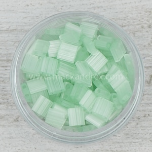 Miyuki Tila Beads TL2559 - Mint Green Tila Beads | 10 GRAMS of Tila Beads | Mack and Rex