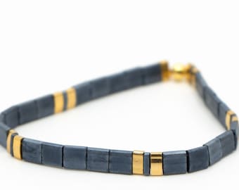 JUSTICE™ - Handmade Bracelet | Bohemian Bracelet | High Quality Tila Bead Bracelet | Beaded Stretch Bracelet | Durable Bracelet | Mack & Rex