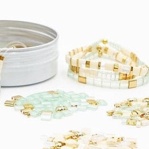 image of the DIY Bracelet Making Kit and some bracelets on a white surface







DIY Bracelet Making Kit | Makes 3 Bracelets | Beaded Bracelet Kit | Tila Bead Bracelet Kit | Jewelry Making Kit | Adults & Kids Craft Beads