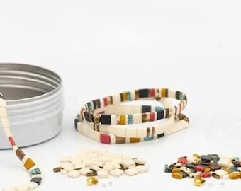 Kit para hacer pulseras DIY / Para hacer 3 pulseras / Kit para pulseras de cuentas / Kit para pulseras de cuentas Tila / Kit para hacer joyas / Cuentas para manualidades para adultos y niños
