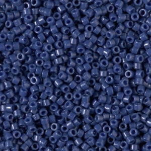 True Navy Blue Duracoat 11/0 Delica Seed Beads || DB-2143 | 11/0 delica beads || DB2143 | Wholesale Miyuki Seed Beads for Jewelry Making