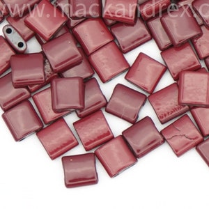 10 GRAMS of Tila Beads | Maroon Tila Beads - RARE Tila Beads TL6045