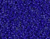 Miyuki Delica 11 0 Cobalt Blue Opaque D11B-0726 Seed Beads Miyuki 11 0 Delica Beads D11B0726