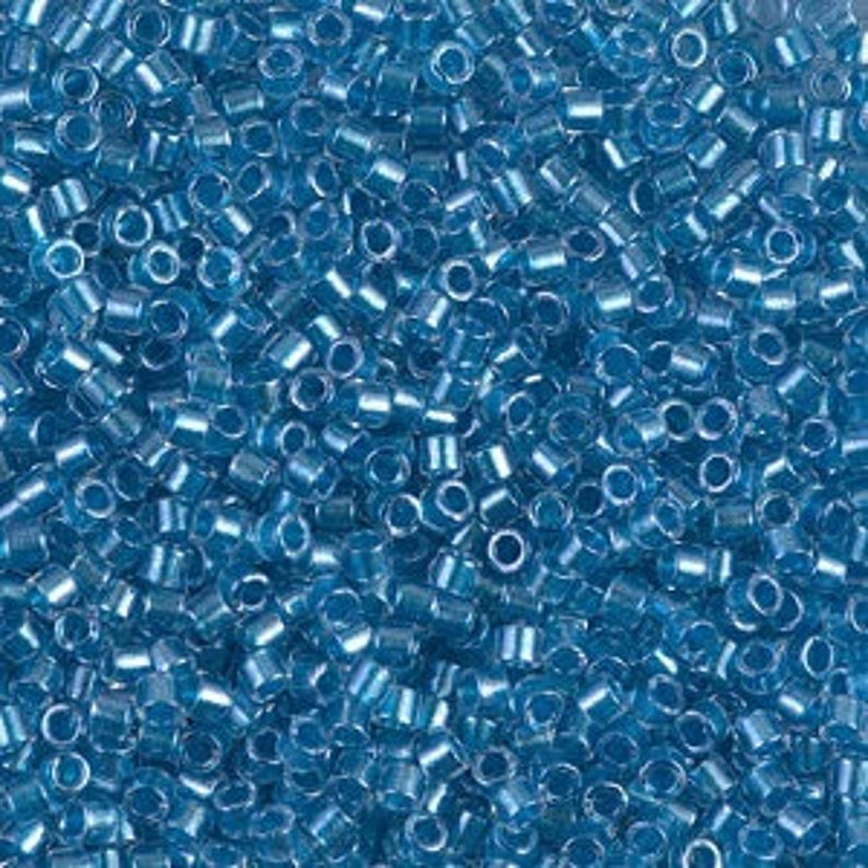 Miyuki Delica 100 Sparkling Blue Lined Crystal DBM0905