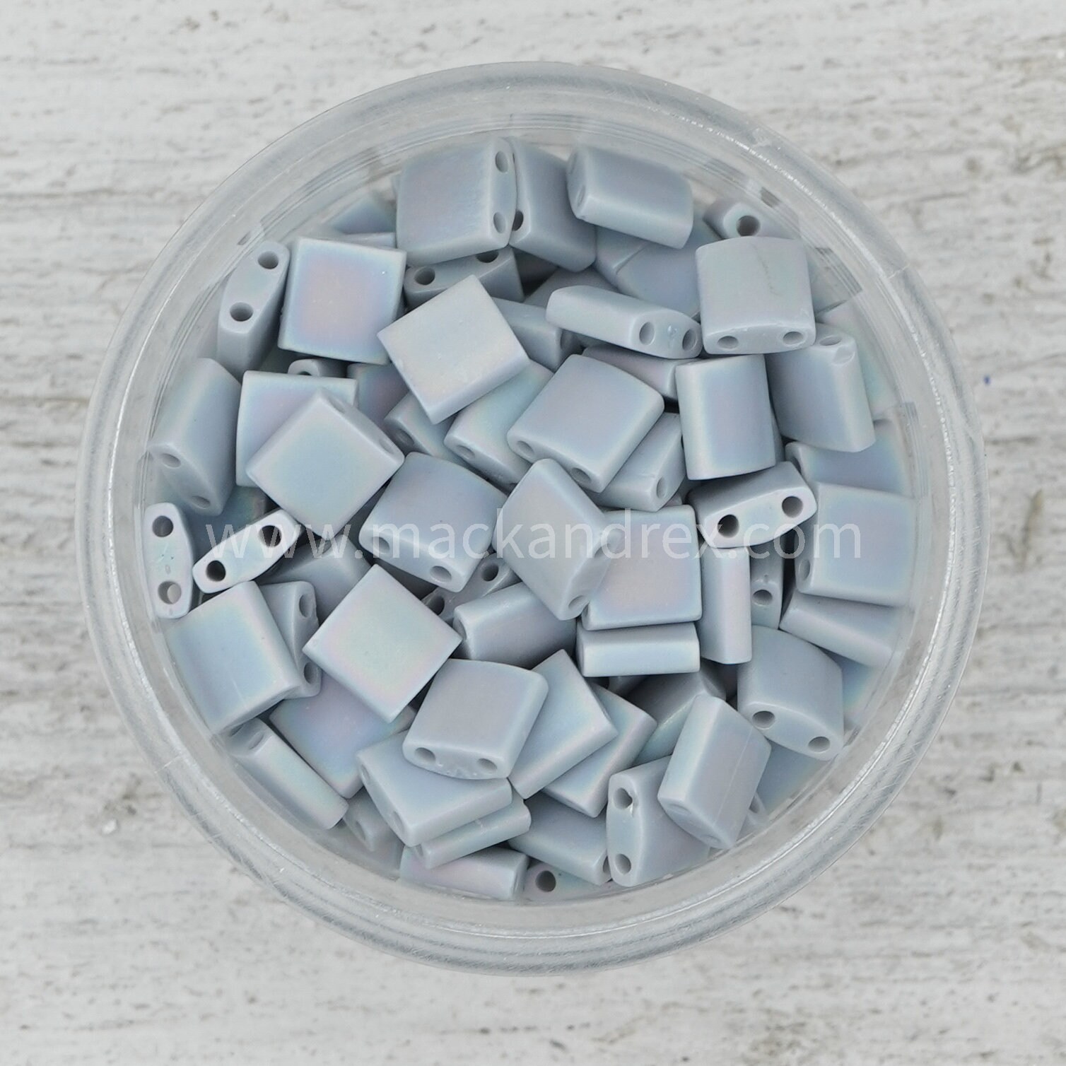 0498FR - Frosted Grey | Miyuki Tila Beads | Whole Tila, Half Tila and…